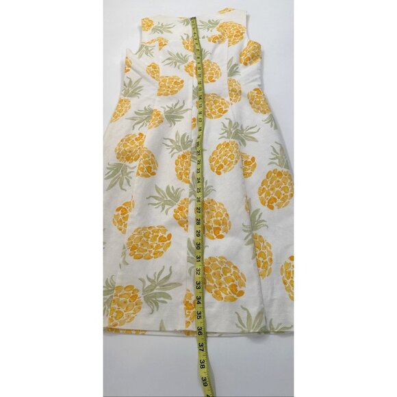 Brooks Brothers Pineapple Print Sheath Dress Womens 2 Summer Brunch Business NEW - Picture 8 of 11